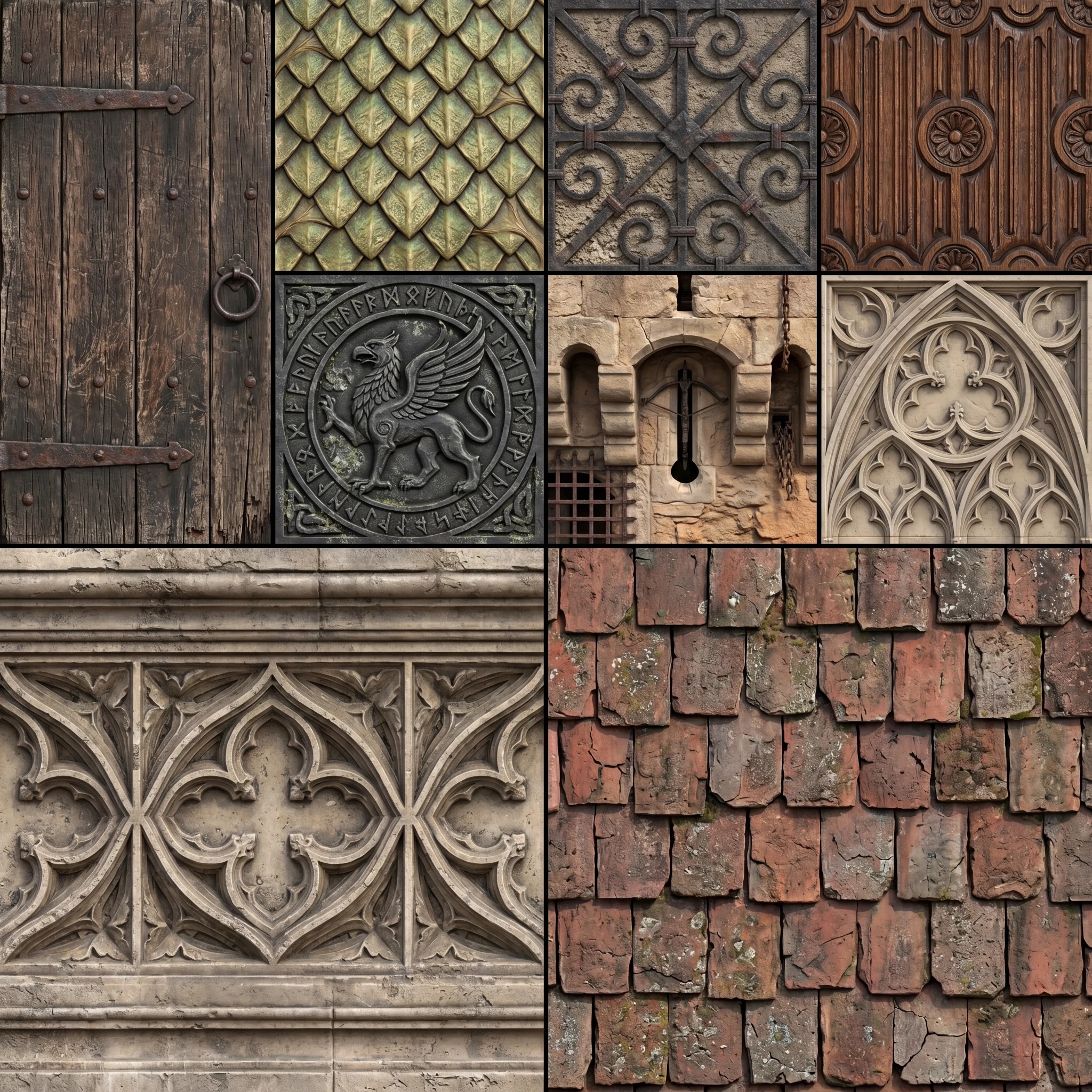Casual Mobile trim sheet texture atlas